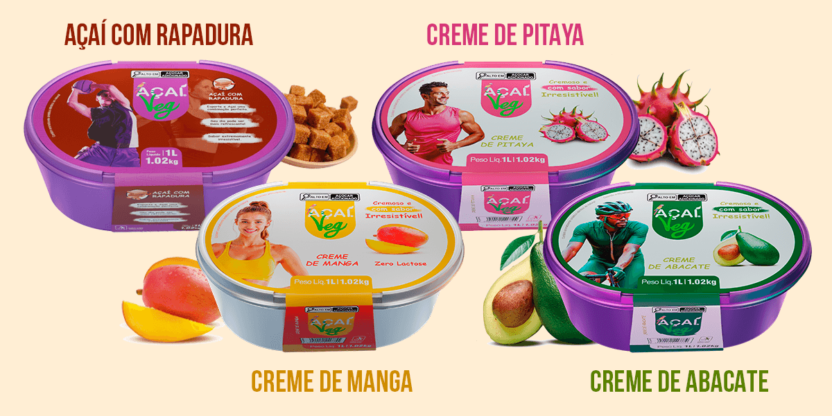 Lançamentos de produtos Açaí Veg