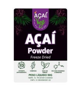 Açaí em pó liofilizado